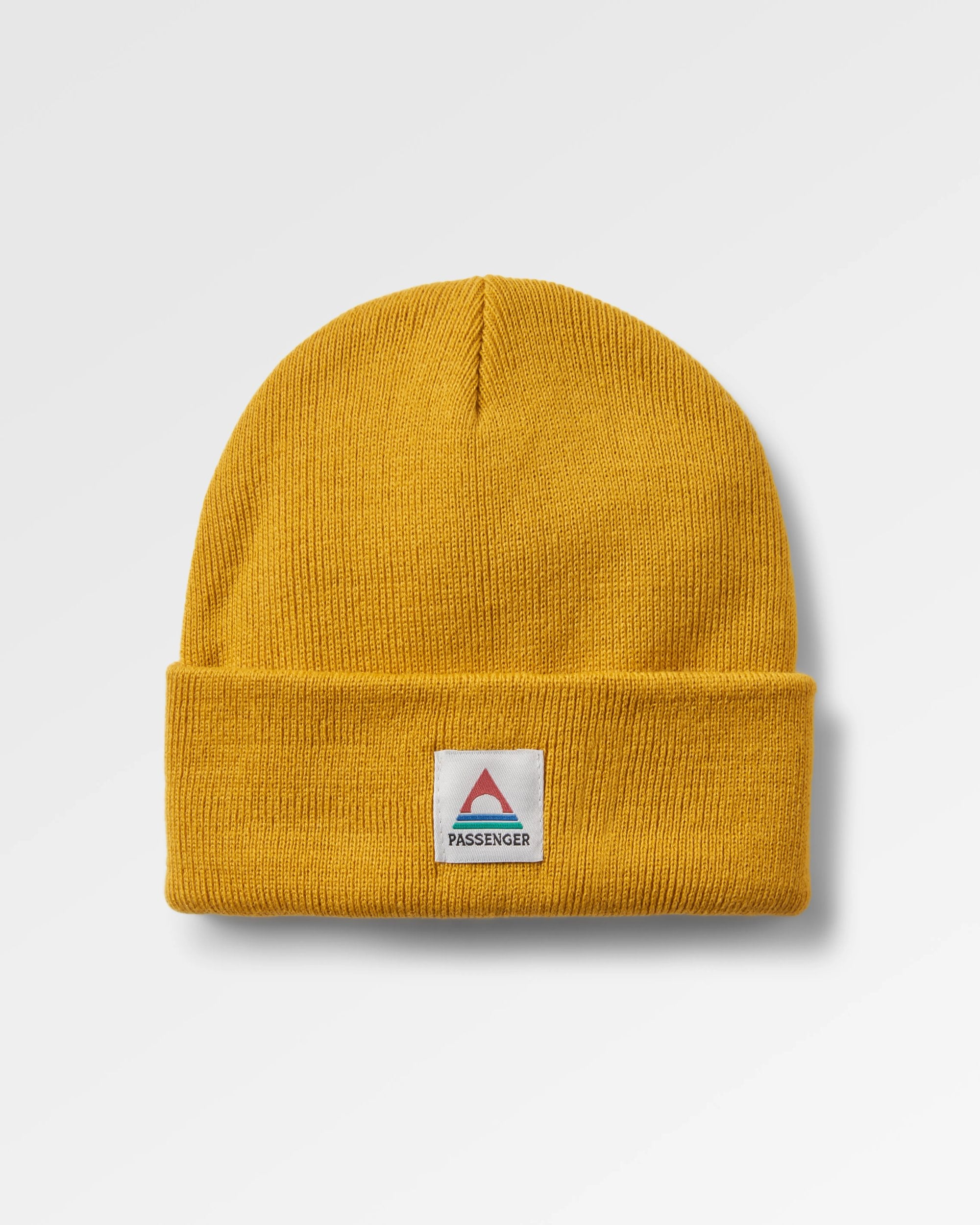 Core Recycled Low-Top Beanie - Mustard Yellow - Flatlay