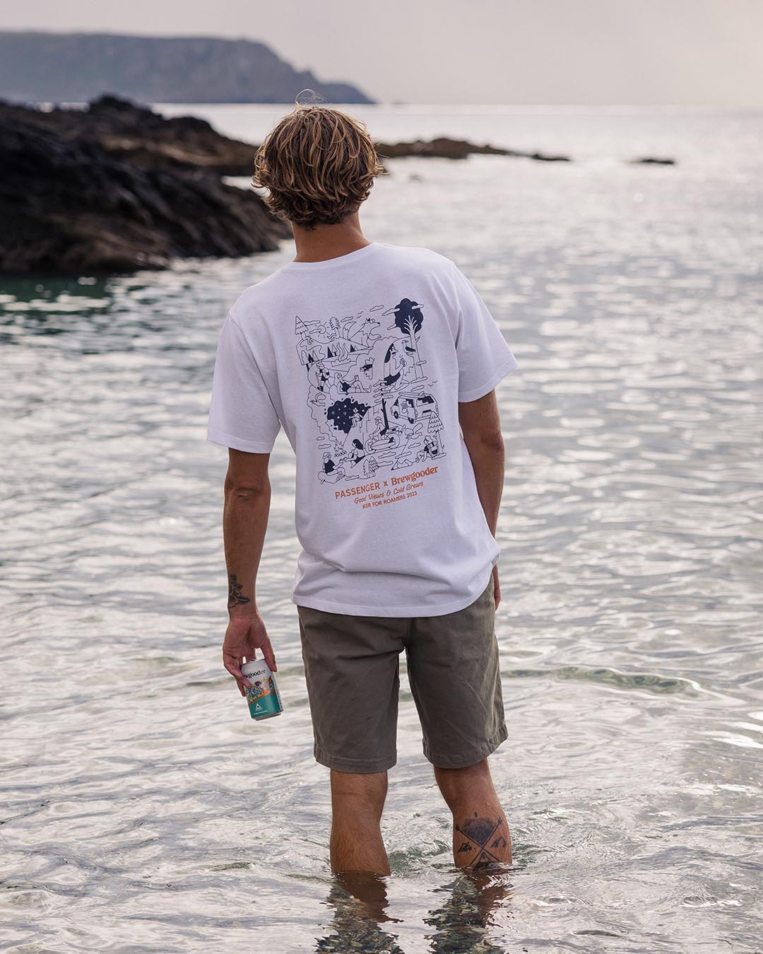 Brews & Views T-Shirt Passenger X Brewgooder - White - Lifestyle