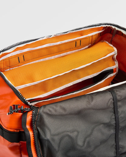 Roamer Recycled 60L Duffel Bag - Sunrise Orange - Flatlay