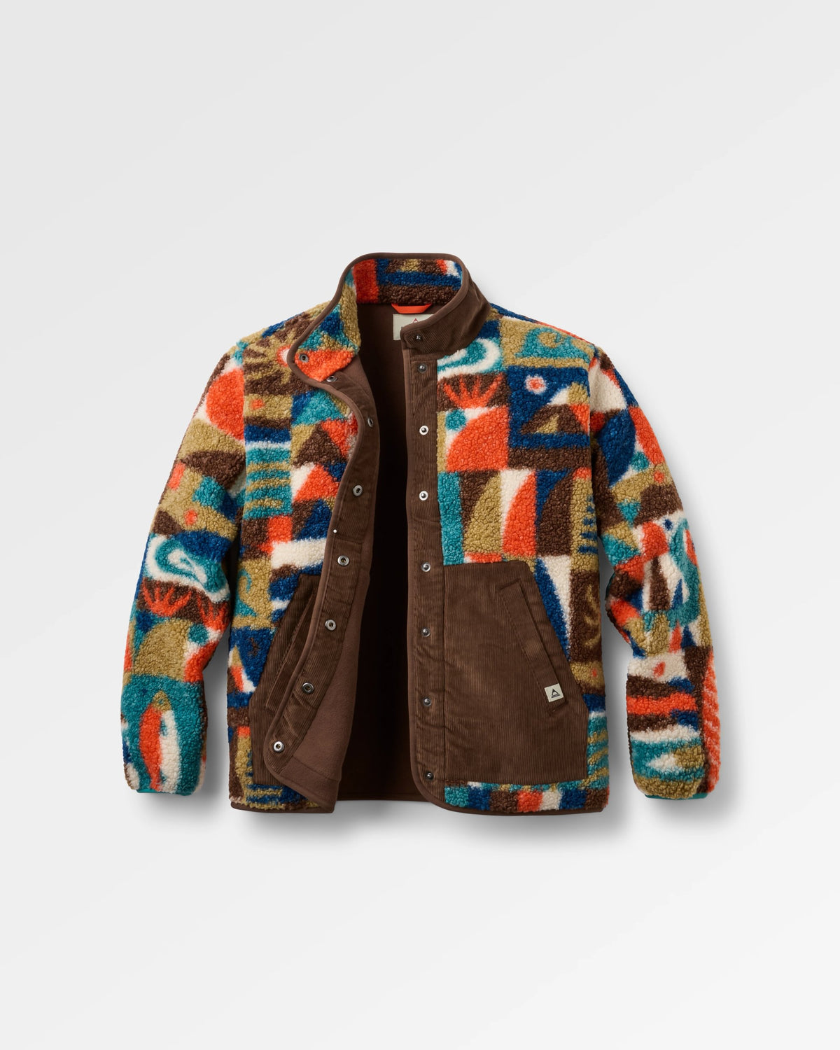 Clover Sherpa Fleece Jacket - Lost On Purpose Pacific Green - Flatlay