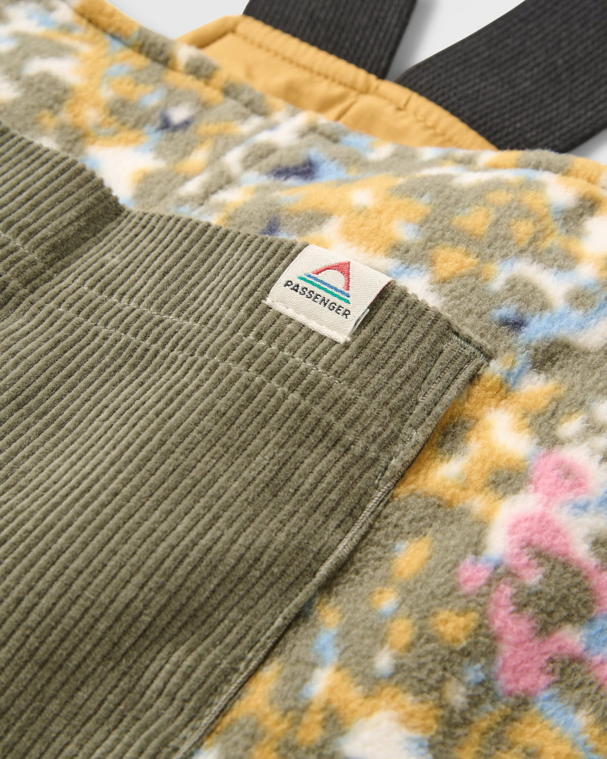 Ace Polar Fleece Dungarees - Powder Camo Dusty Olive - Flatlay