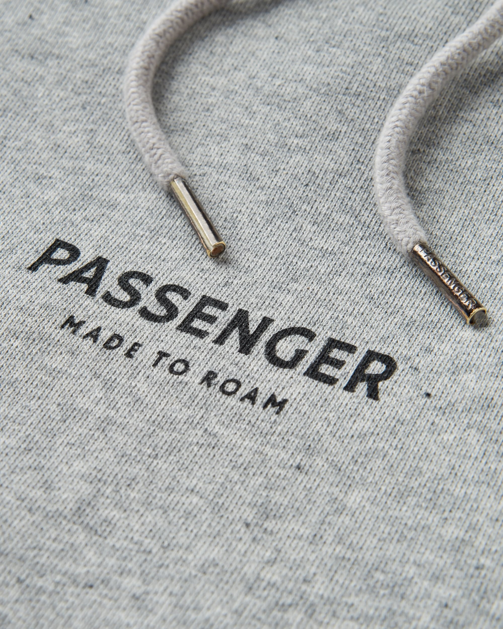 Passenger Relaxed Fit Hoodie - Grey Marl - Flatlay