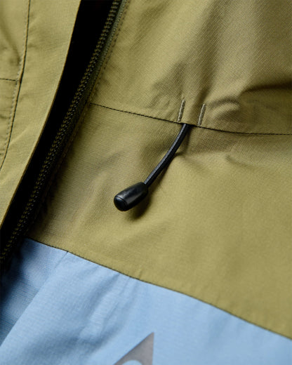 Trailscape Men's Waterproof Jacket - Faded Black/Khaki - Flatlay