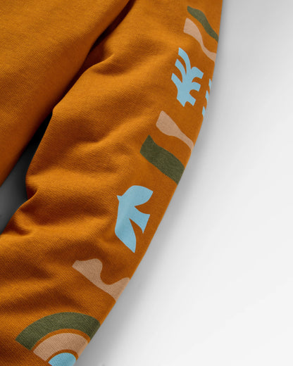 Papercut Recycled Sweatshirt - Retro Orange - Flatlay