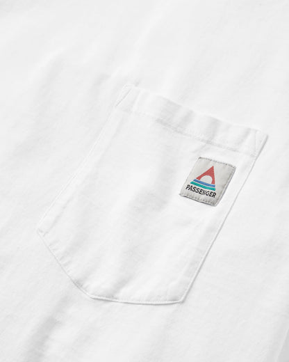 Heritage Recycled Relaxed Fit LS T-Shirt - White - Flatlay