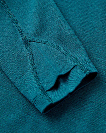 Camp Wild Lightweight Merino LS T-Shirt - Mediterranean - Flatlay