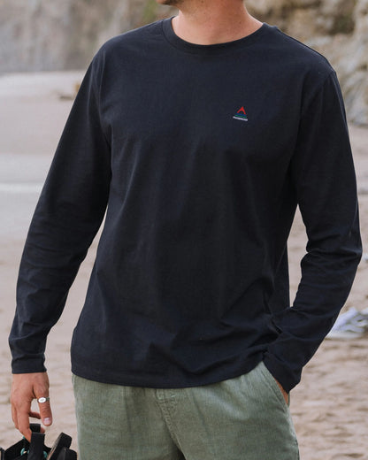 Classic Logo Recycled Cotton LS T-Shirt - Black - Lifestyle