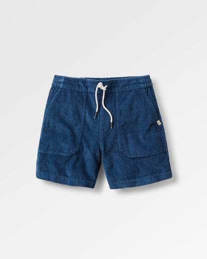 Avian Organic Cord Short - Dark Denim - Flatlay