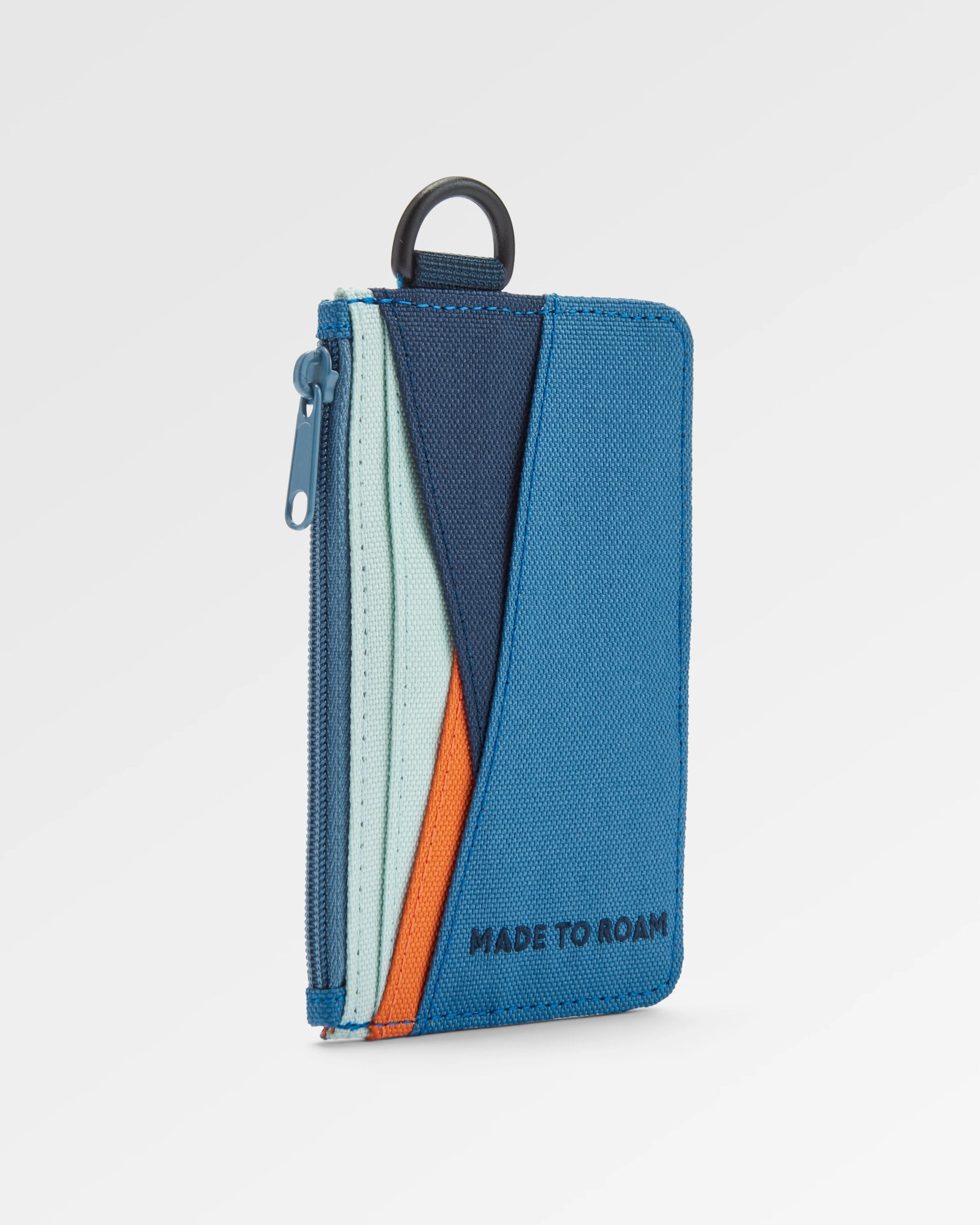 Mountain Recycled Card Holder - Rich Navy/Surf Spray/Moonlight Blue - Flatlay
