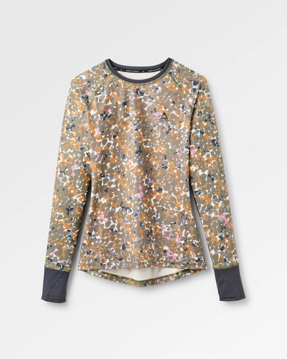 Amberfall Base Layer Top - Powder Camo Dusty Olive - Flatlay
