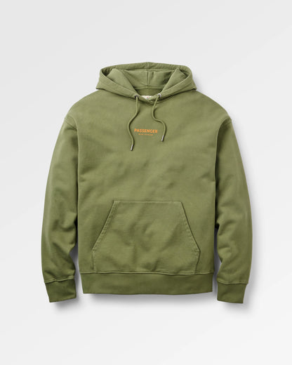 Passenger Relaxed Fit Hoodie - Khaki - Flatlay
