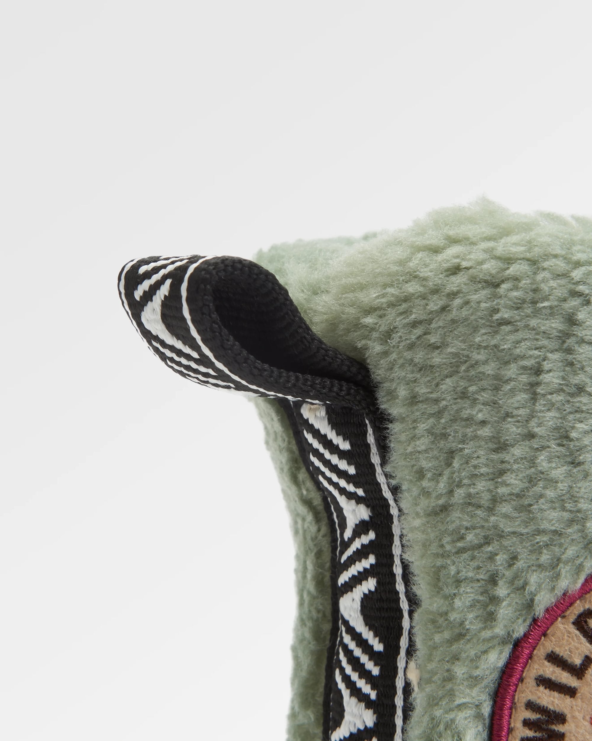 Hideaway Hut Sherpa Fleece Slipper - Pistachio - Flatlay