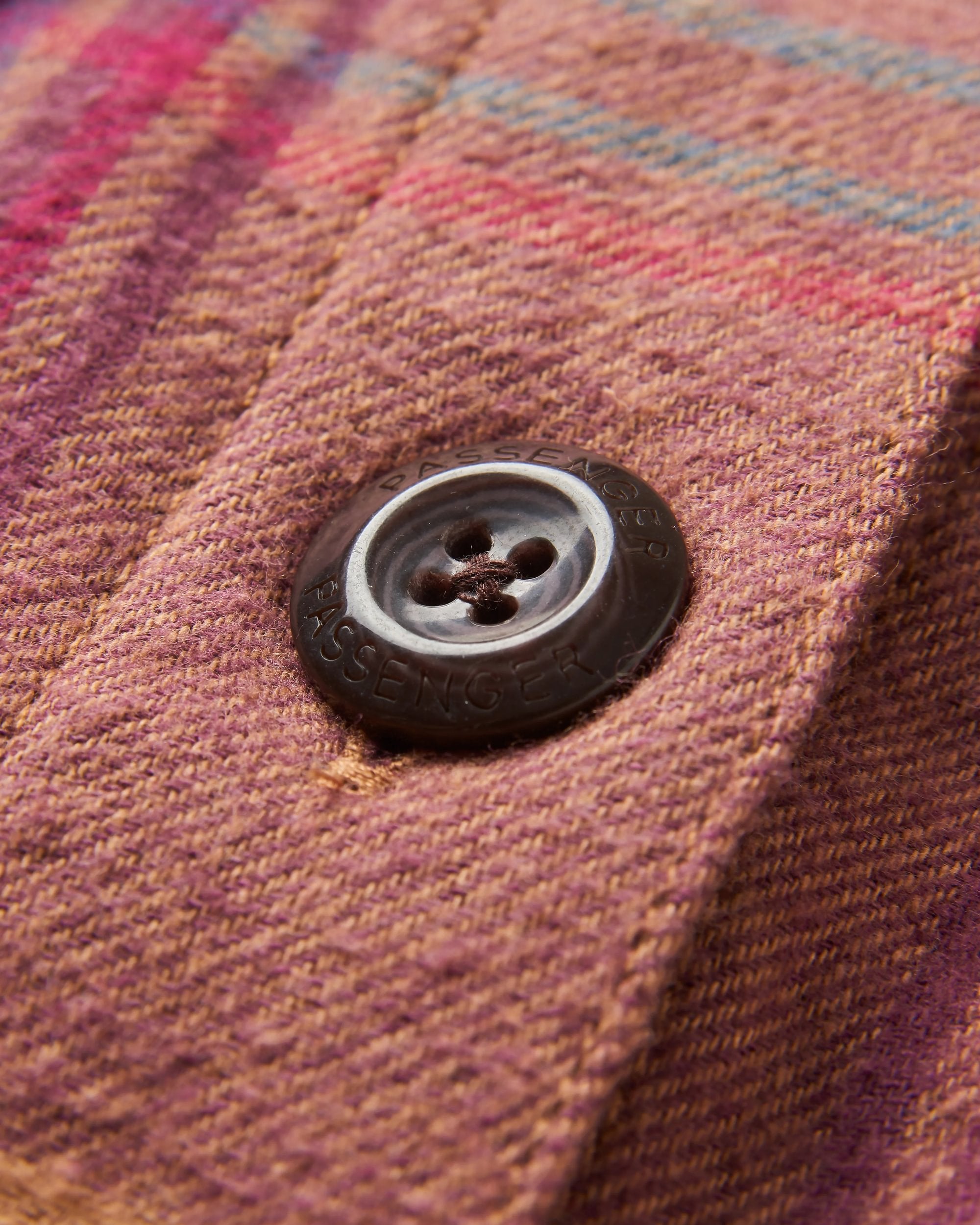 Stella Organic Cotton LS Shirt - Toffee Check - Flatlay