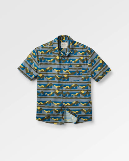 365 Recycled Active Shirt - Views Dark Olive - Flatlay