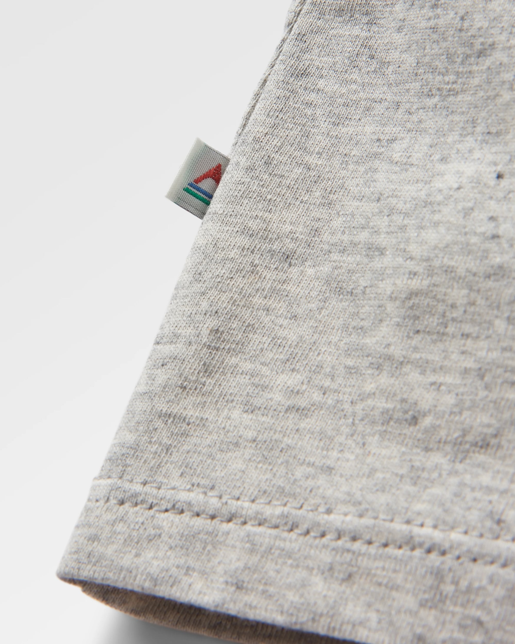 Classic Recycled Cotton LS T-Shirt - Mid Grey Marl - Flatlay