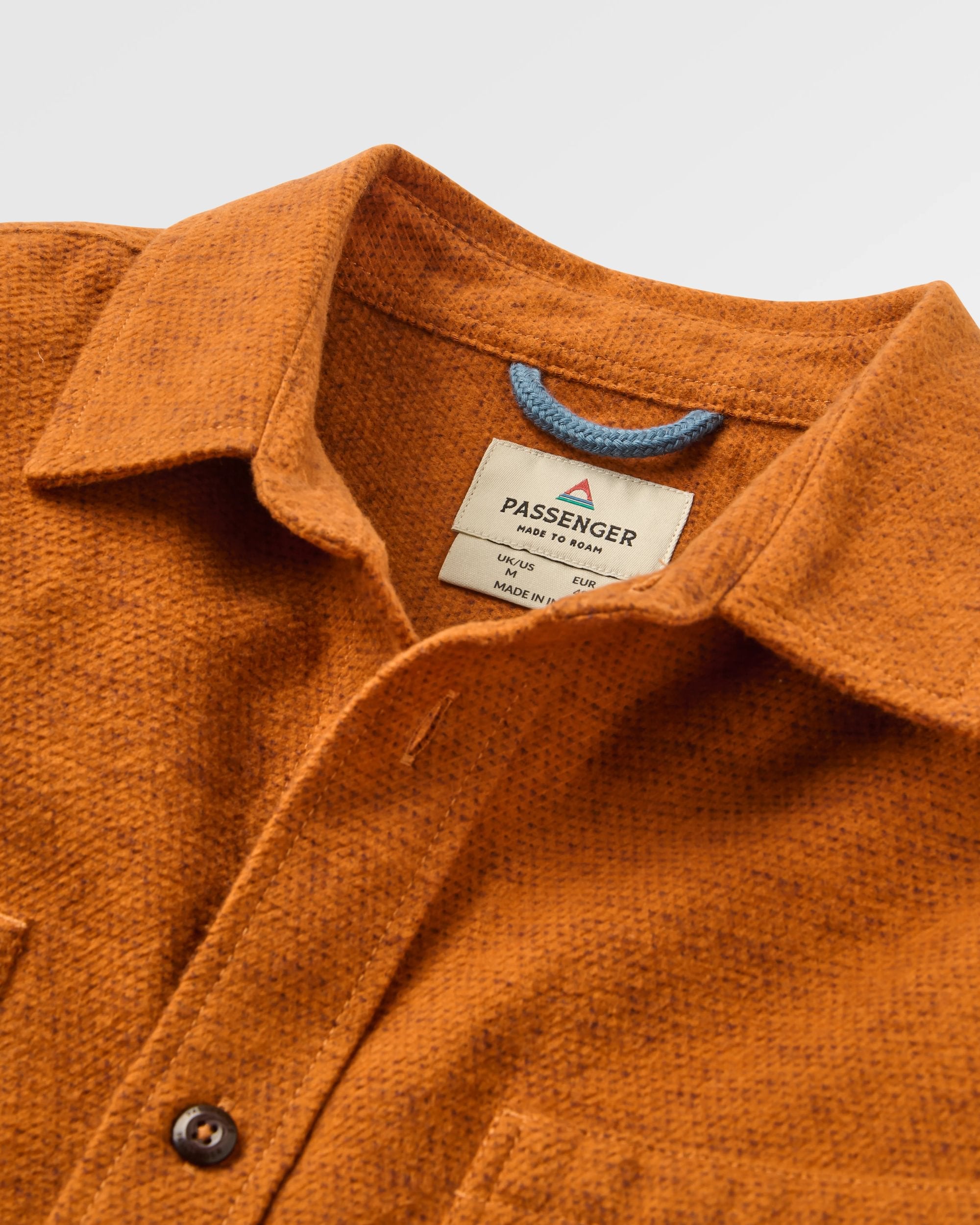 Backcountry Flannel Shirt - Retro Orange - Flatlay
