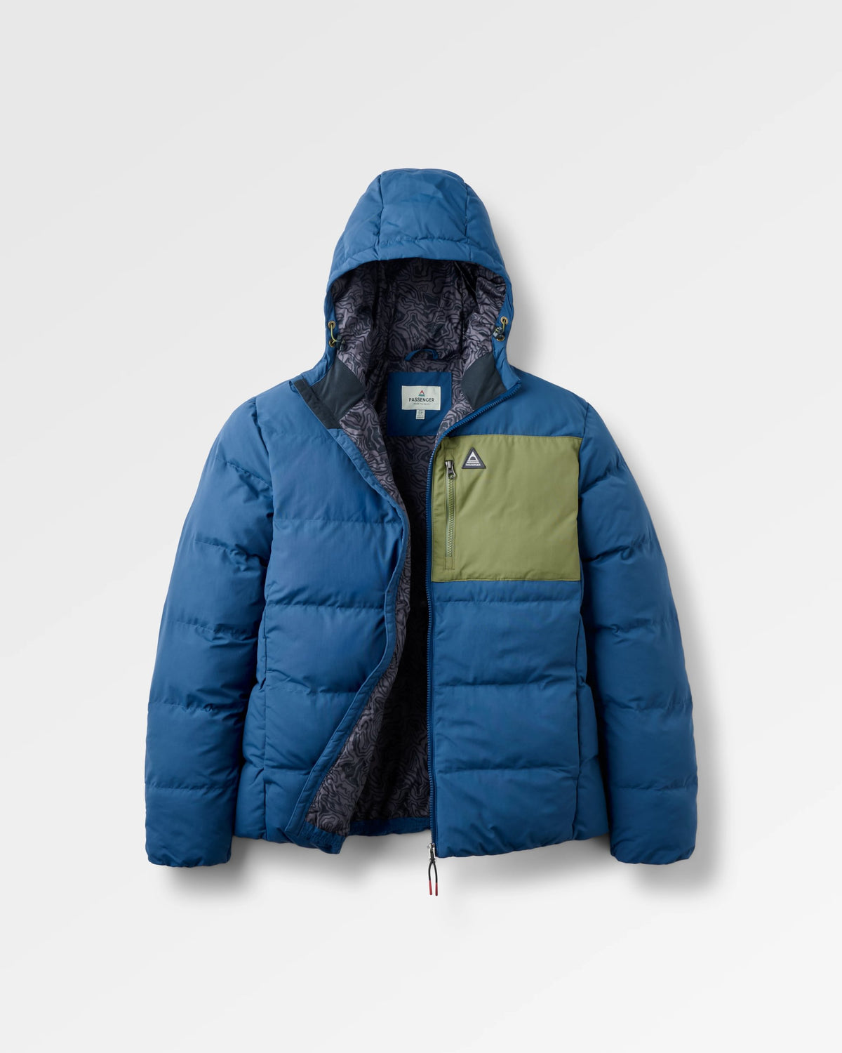Oceanic Heavyweight Insulated Full Zip Jacket - Dark Denim - Flatlay