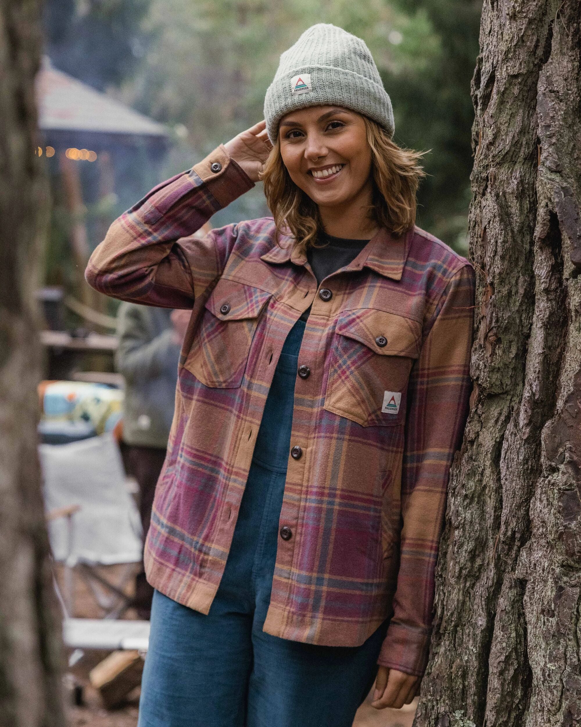 Stella Organic Cotton LS Shirt - Toffee Check - Lifestyle