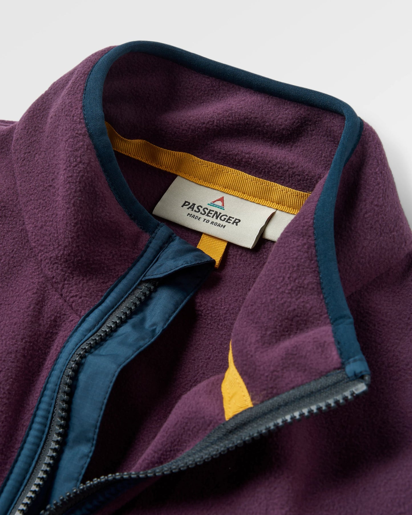 Set Off Recycled Polar 1/4 Zip Fleece - Deep Plum/Charcoal