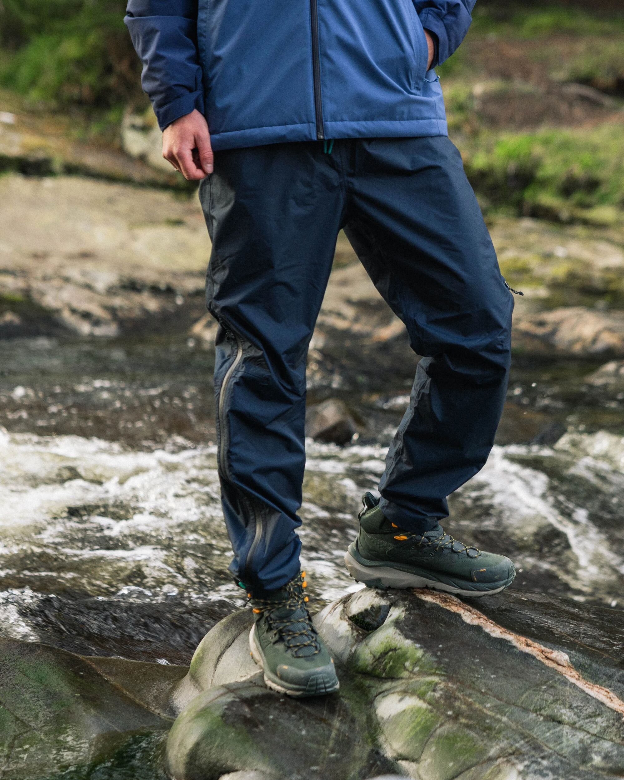 Droplet Waterproof Recycled Trouser - Deep Navy - Lifestyle