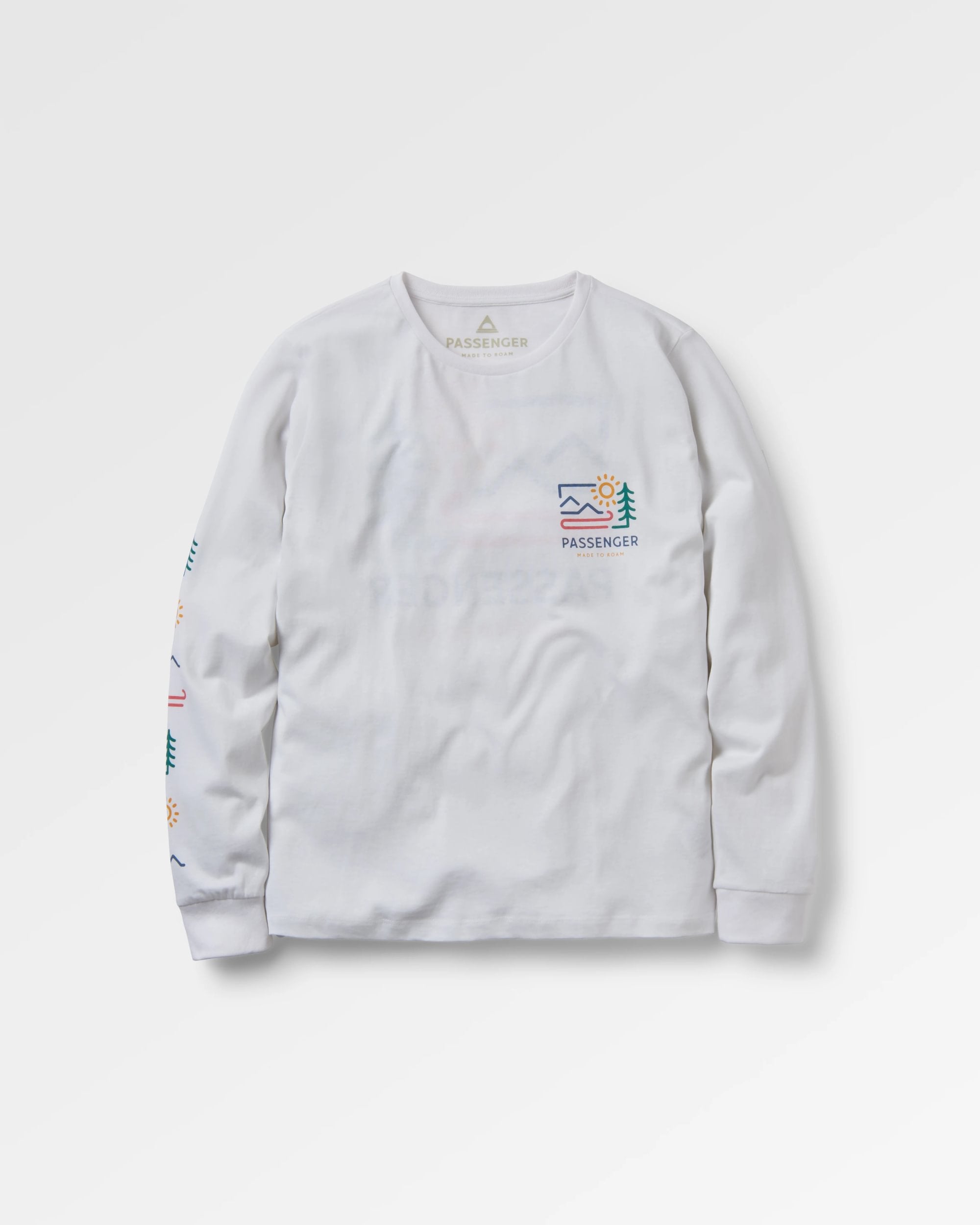 Phoenix Recycled LS T-Shirt - White - Flatlay