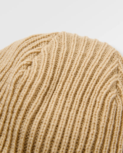 Outlook Reversible Recycled Beanie - Toffee/Stone - Flatlay