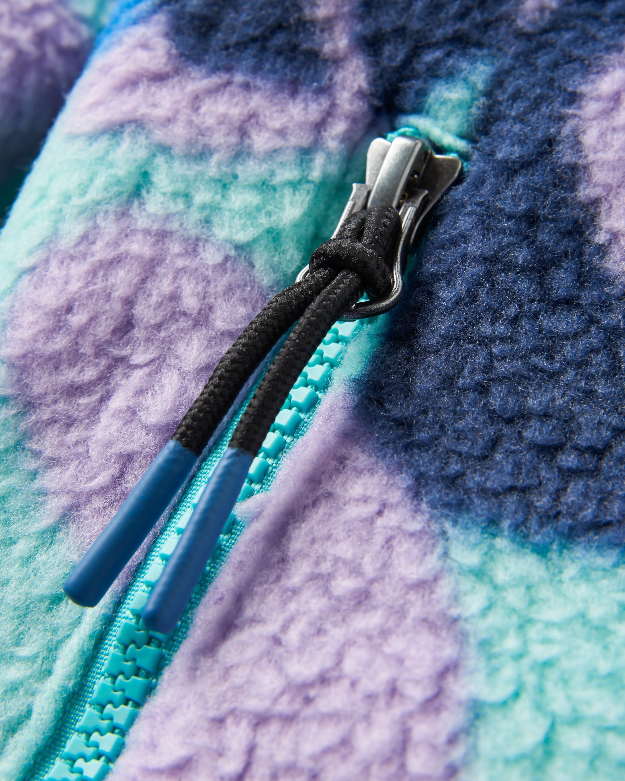 Home Recycled Sherpa Fleece - Mountain Foliage Purple - Flatlay