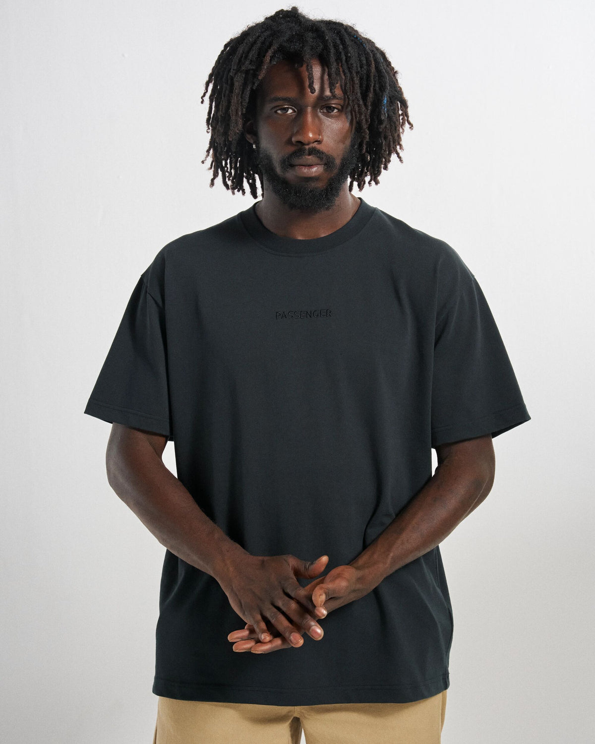 Vita Wordmark Relaxed Fit T-Shirt - Black - Studio Model