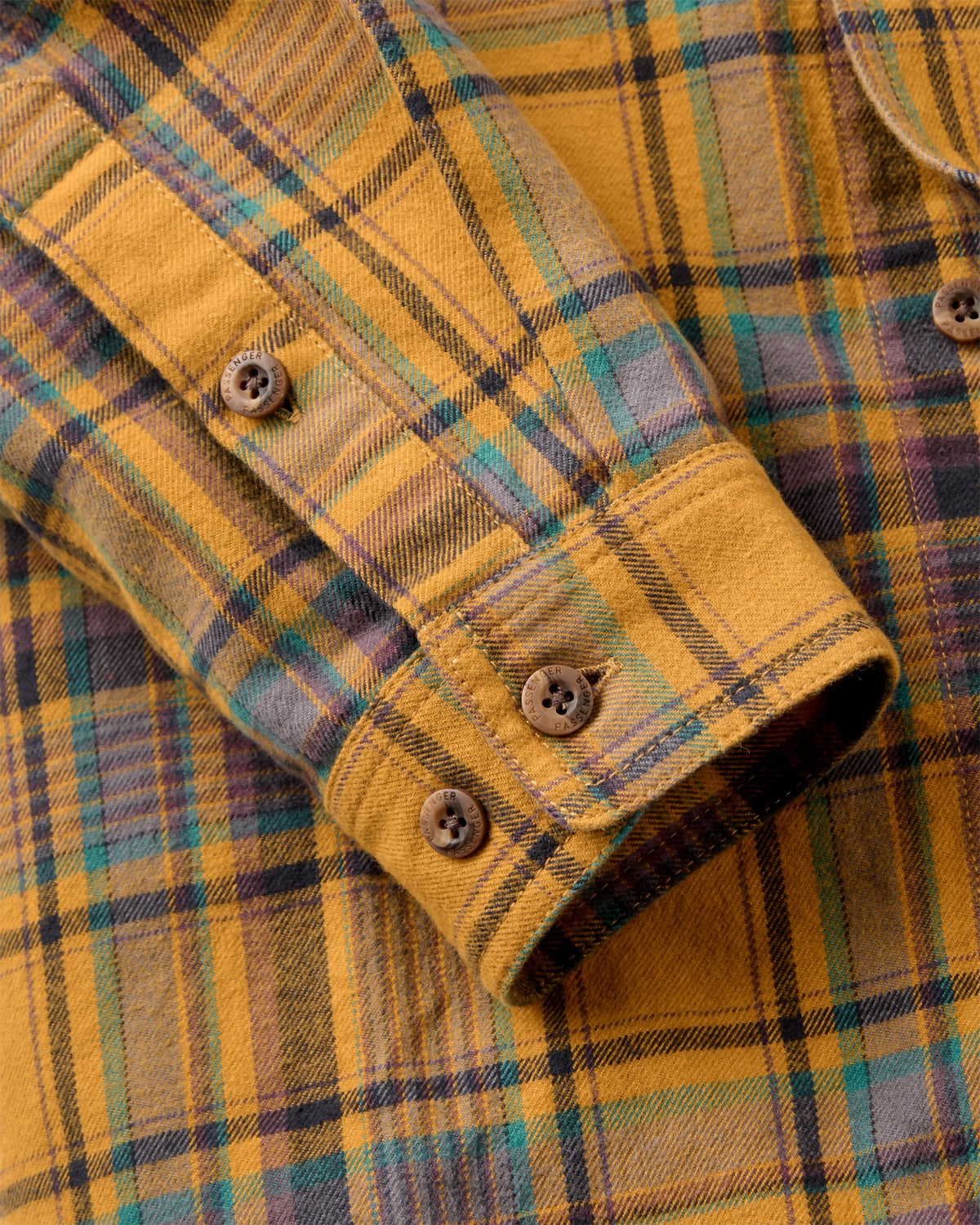 Backcountry Flannel Check Shirt - Dusty Ochre Check - Flatlay