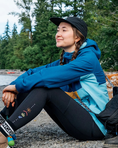 Ocean Recycled Softshell Anorak - Retro Blue/Tidal Blue - Lifestyle