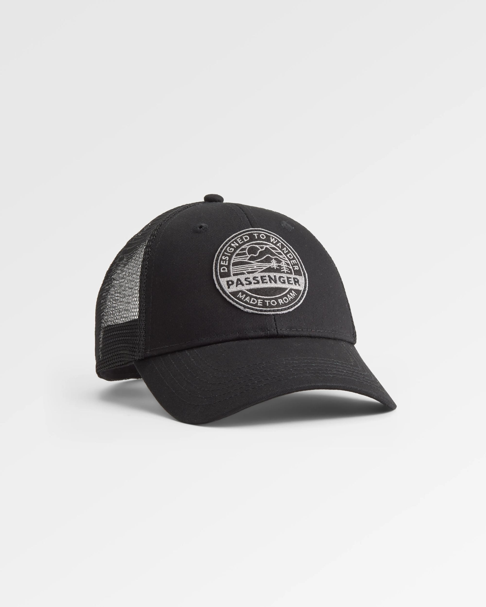 Odyssey Mesh Snapback Cap - Black - Flatlay