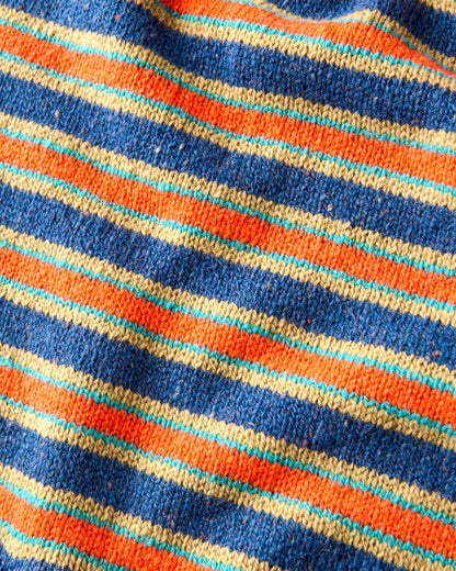 Goldglow Knit Scarf - Dark Denim - Flatlay