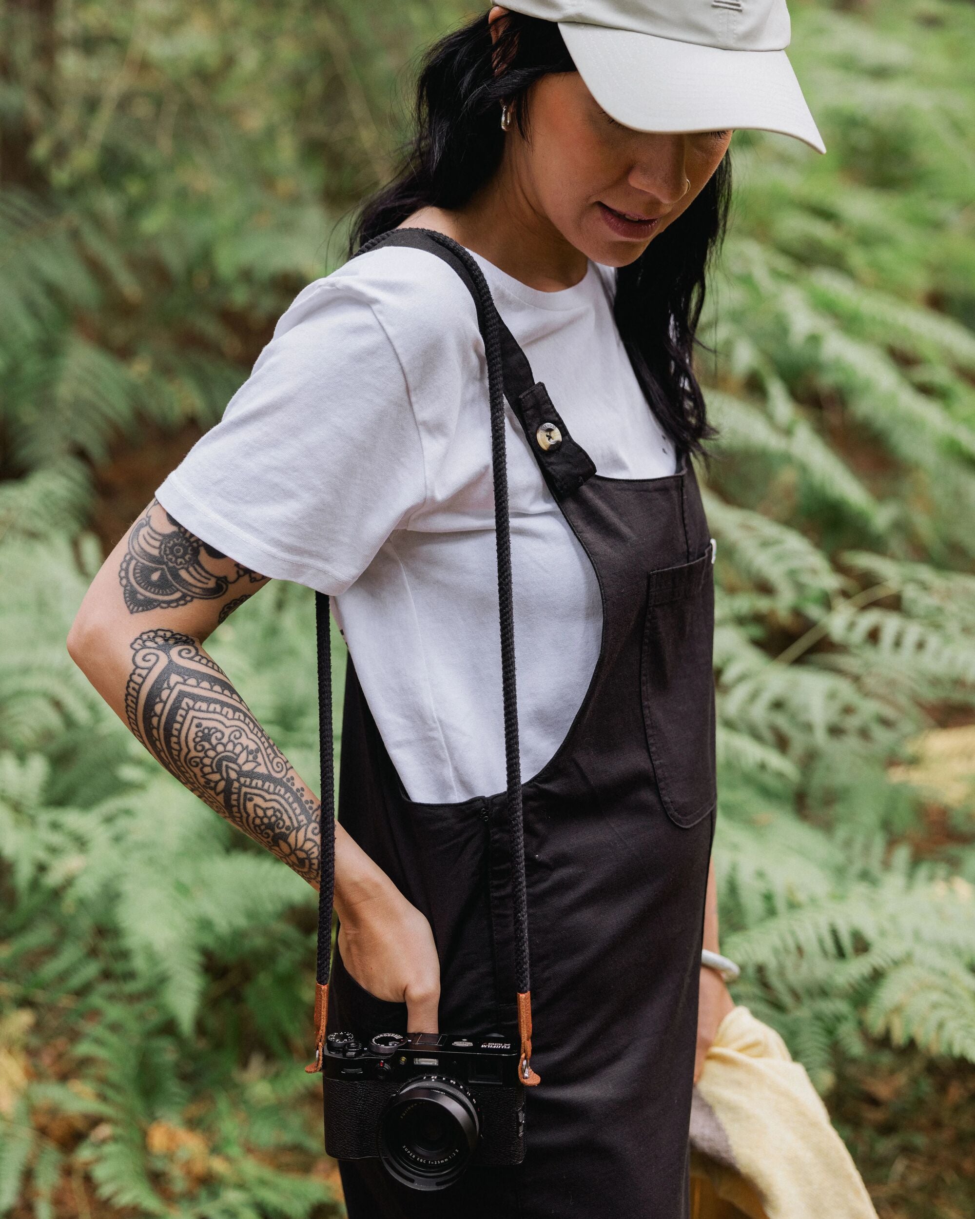 Meadows Organic Cotton Dungarees - Black - Lifestyle