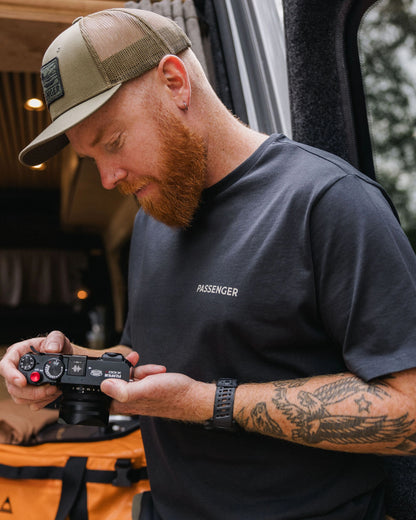 Roamer Men's Recycled Cotton T-Shirt - Black - Lifestyle