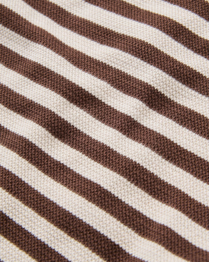 Panorama Striped Long sleeve T-Shirt - Chestnut - Flatlay