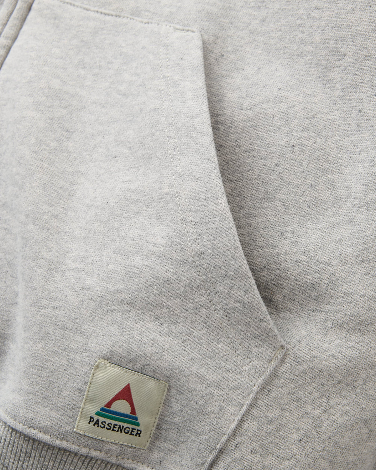 Heritage Relaxed Fit Full Zip Hoodie - Grey Marl - Flatlay