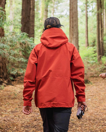 Five Season Recycled Waterproof Jacket - Red Ochre - Lifestyle