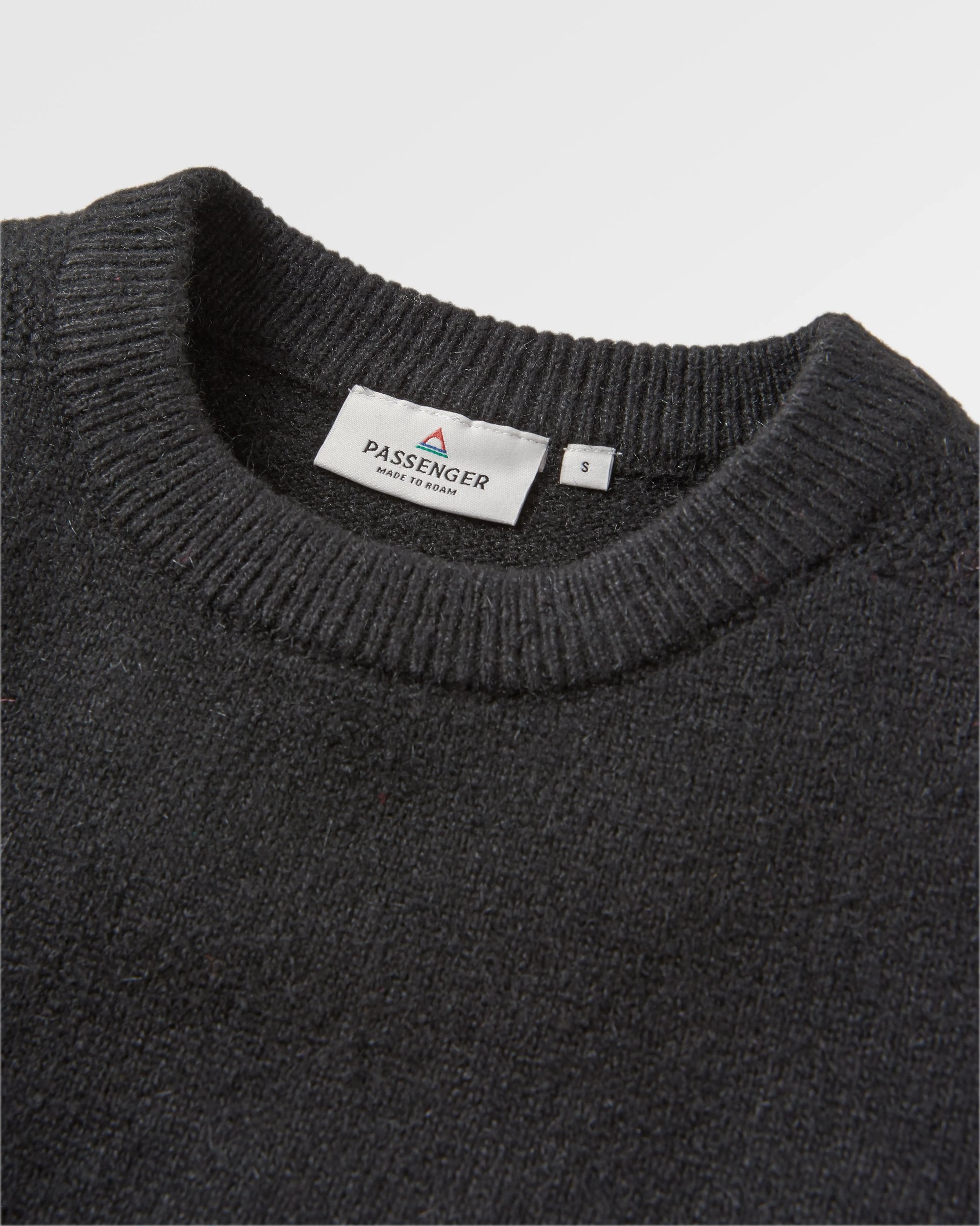 Cove Recycled Knitted Jumper - Black - Flatlay