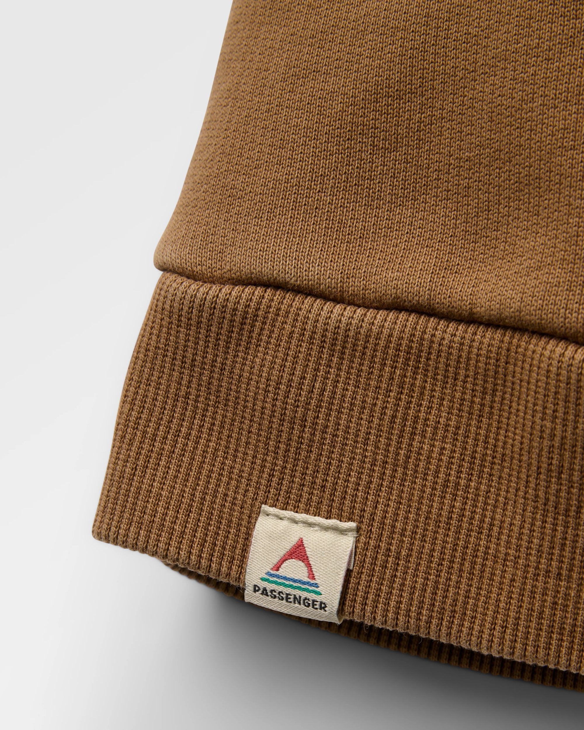 Downtime Heavyweight Hoodie - Caramel Brown - Flatlay