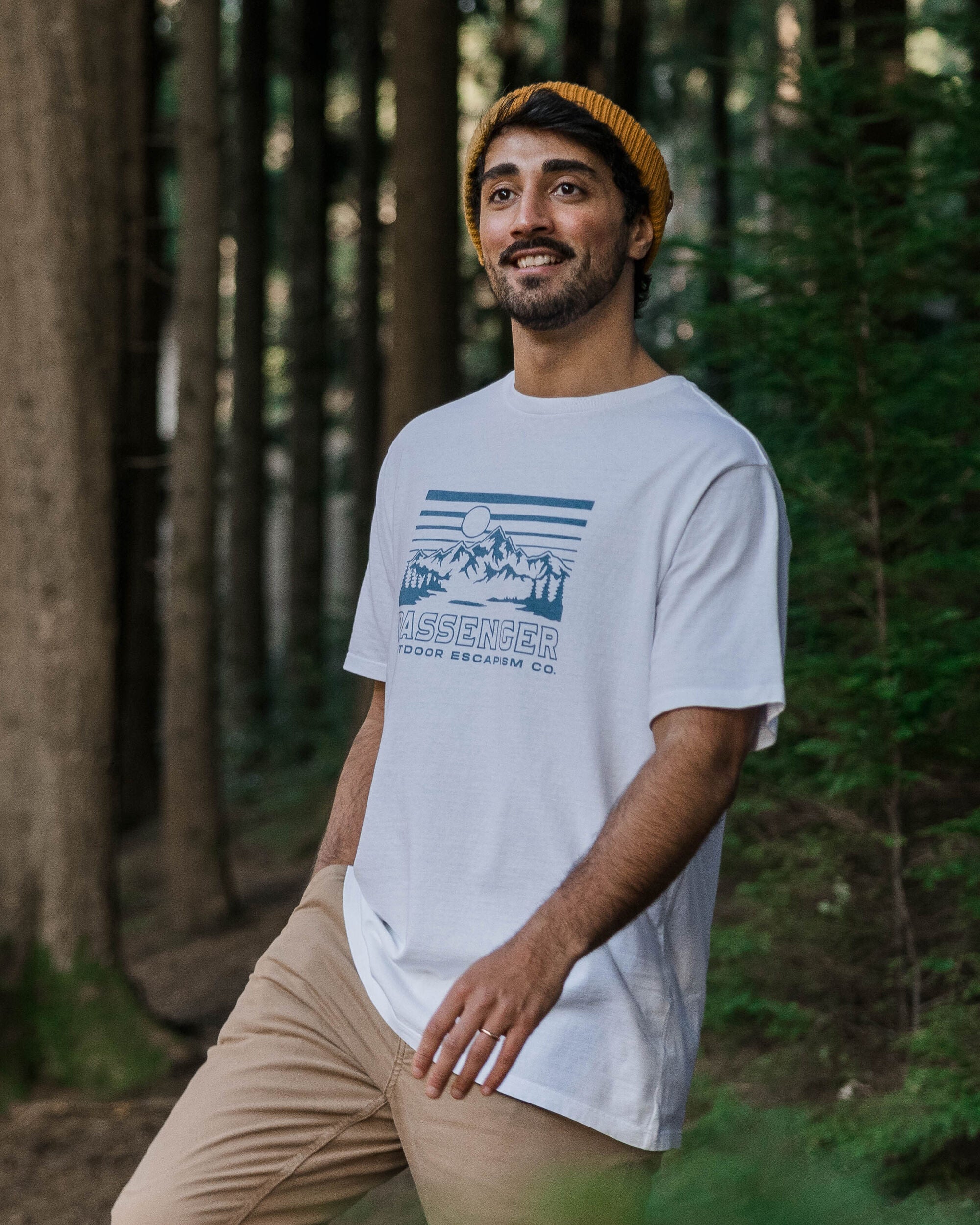 Alp Recycled Cotton T-Shirt - White - Lifestyle