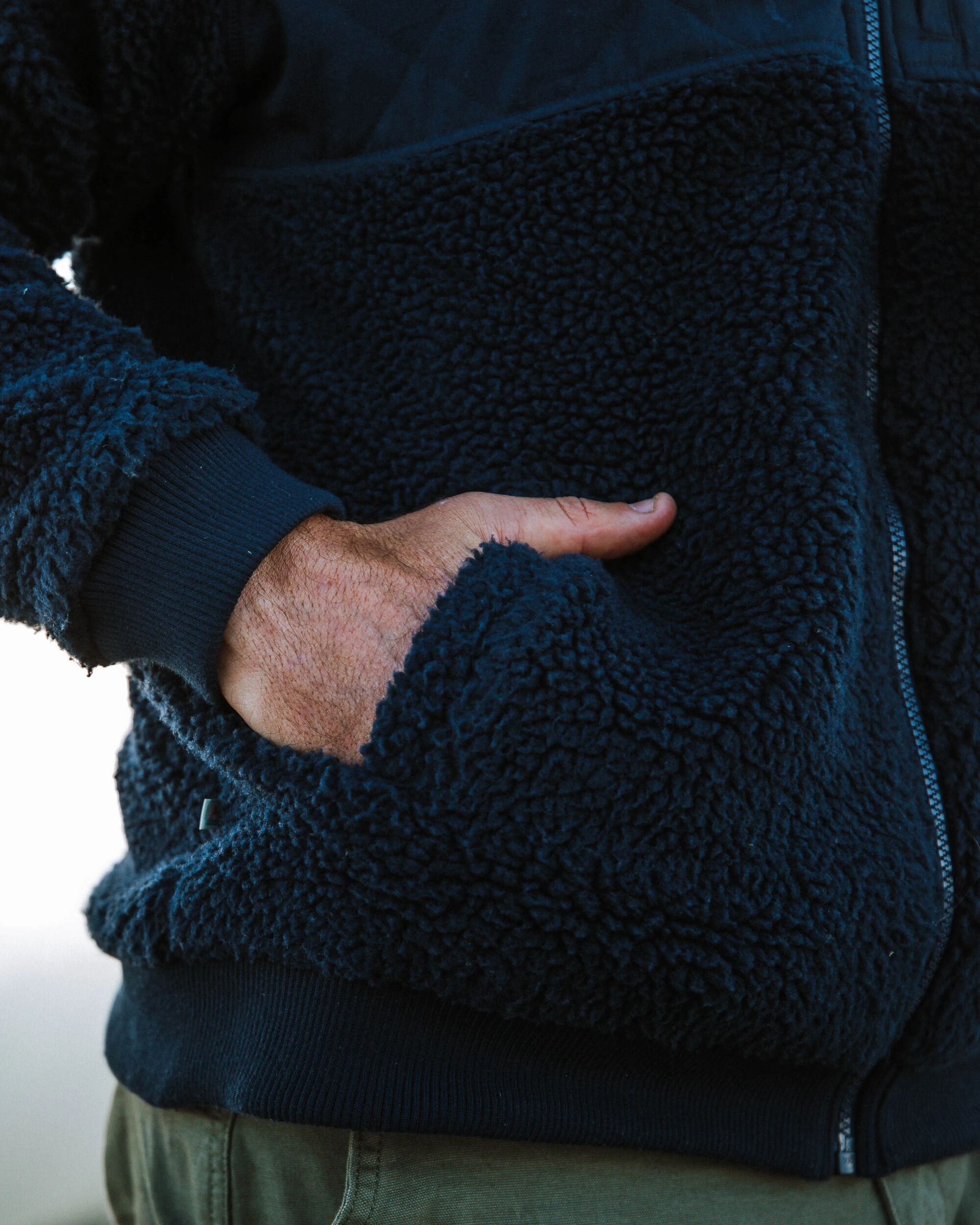 Adventure Recycled Deep-Pile Sherpa Fleece - Rich Navy - Lifestyle