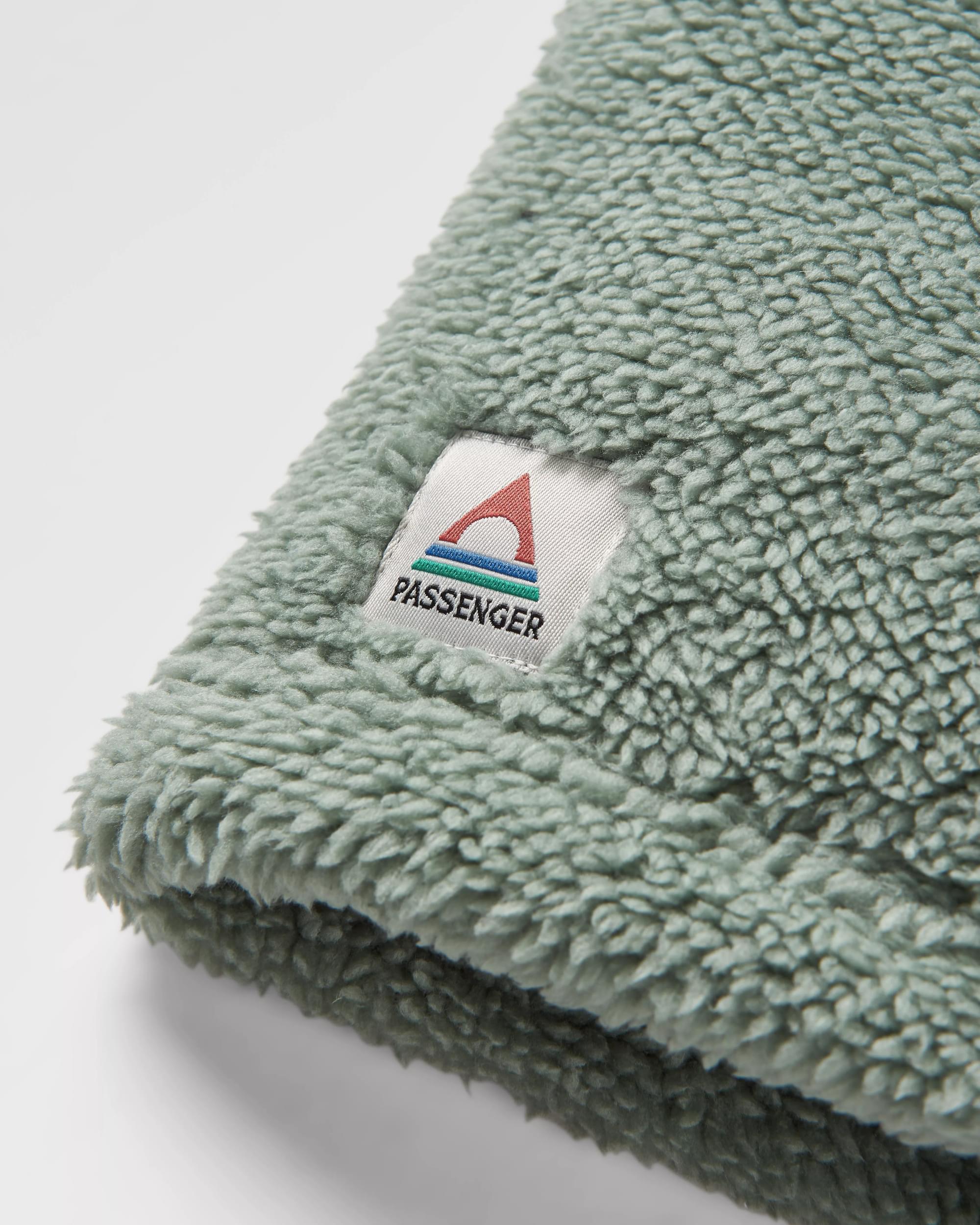 Ash Recycled Sherpa Fleece Snood - Pistachio - Flatlay