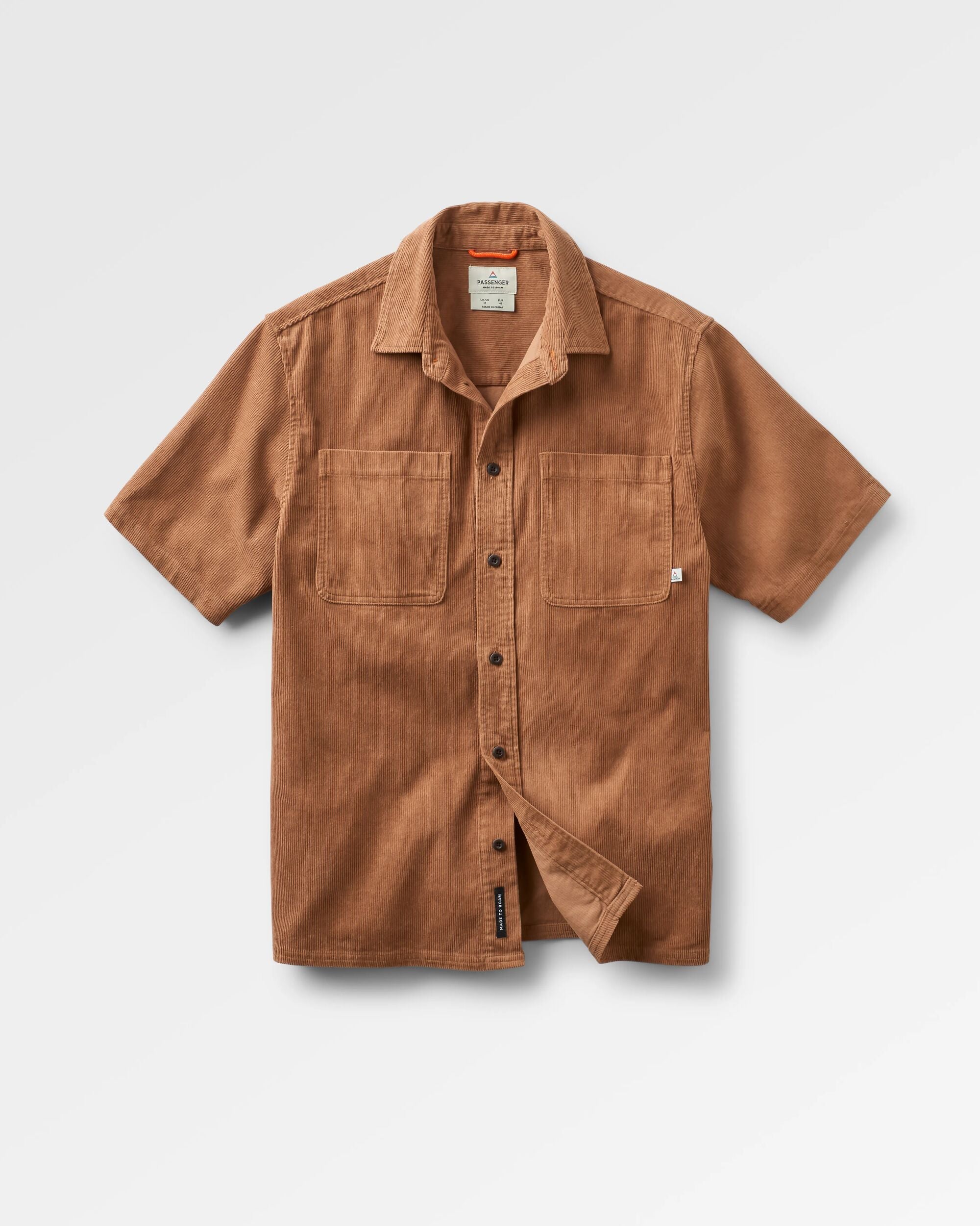 Backcountry Short Sleeve Cord Shirt - Toffee - Flatlay