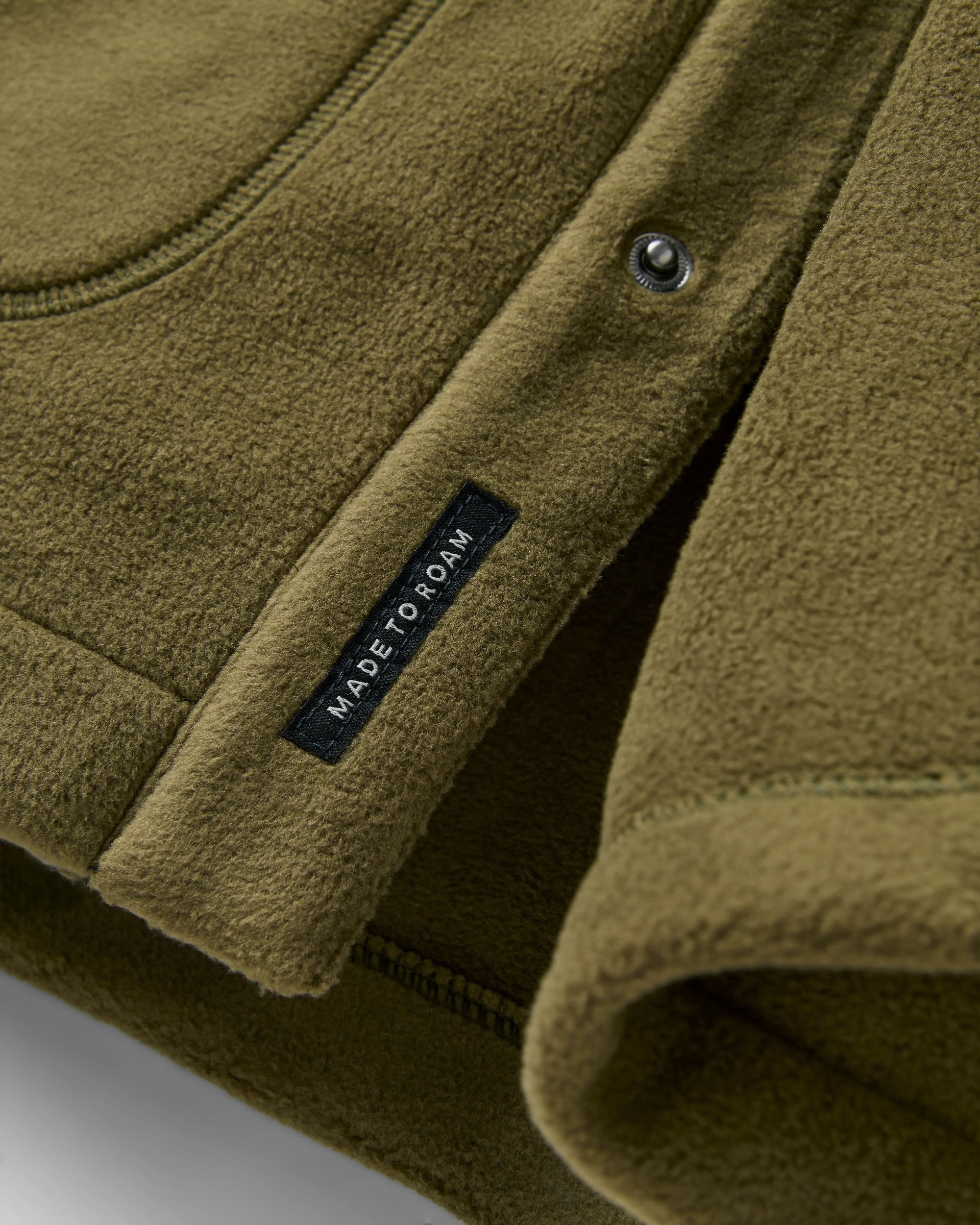 Adapt Recycled Polartec® Overshirt  - Dark Olive - Flatlay