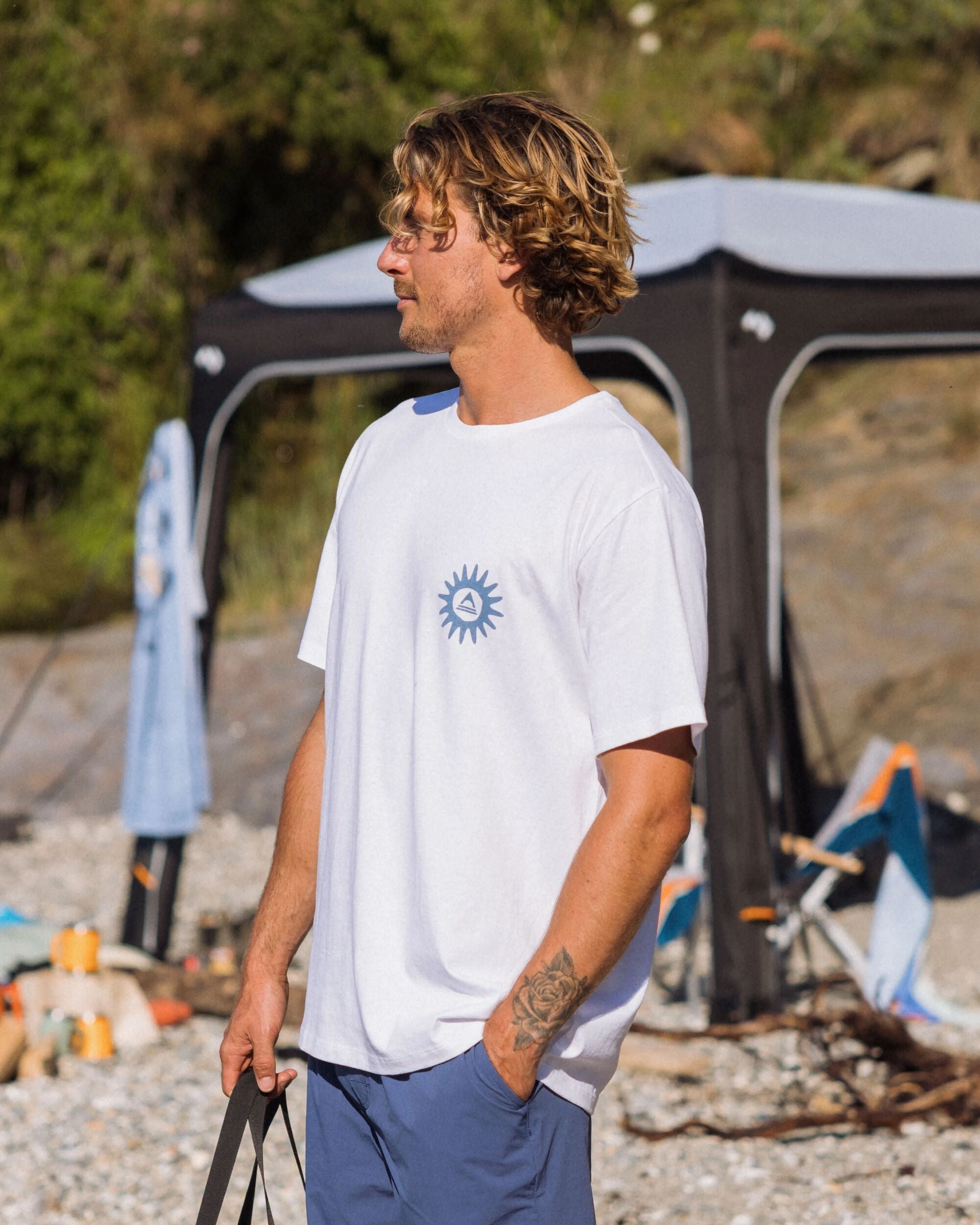 Easy Days Recycled Cotton T-Shirt - White - Lifestyle