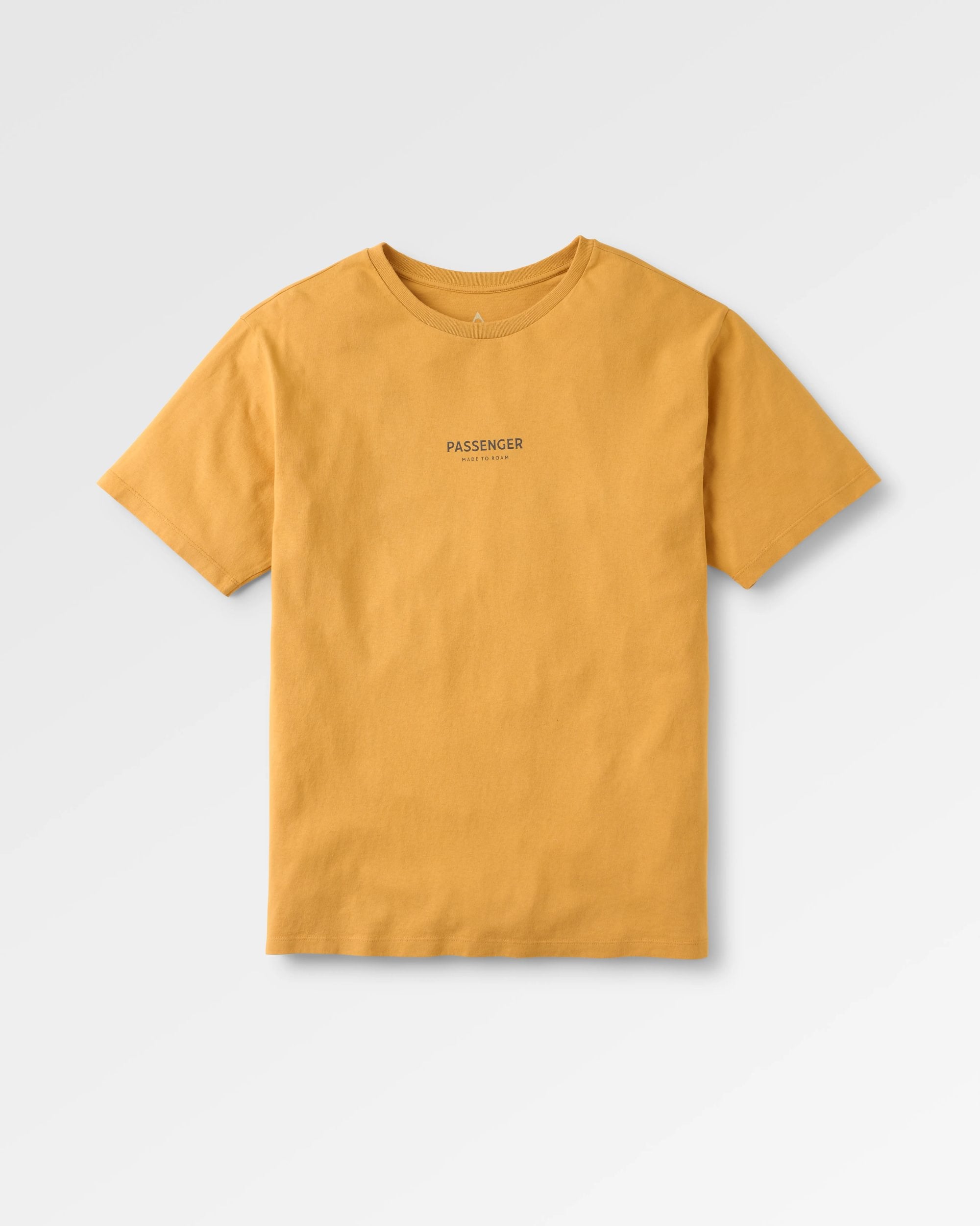 Passenger Recycled Cotton T-Shirt - Spruce Yellow - Flatlay