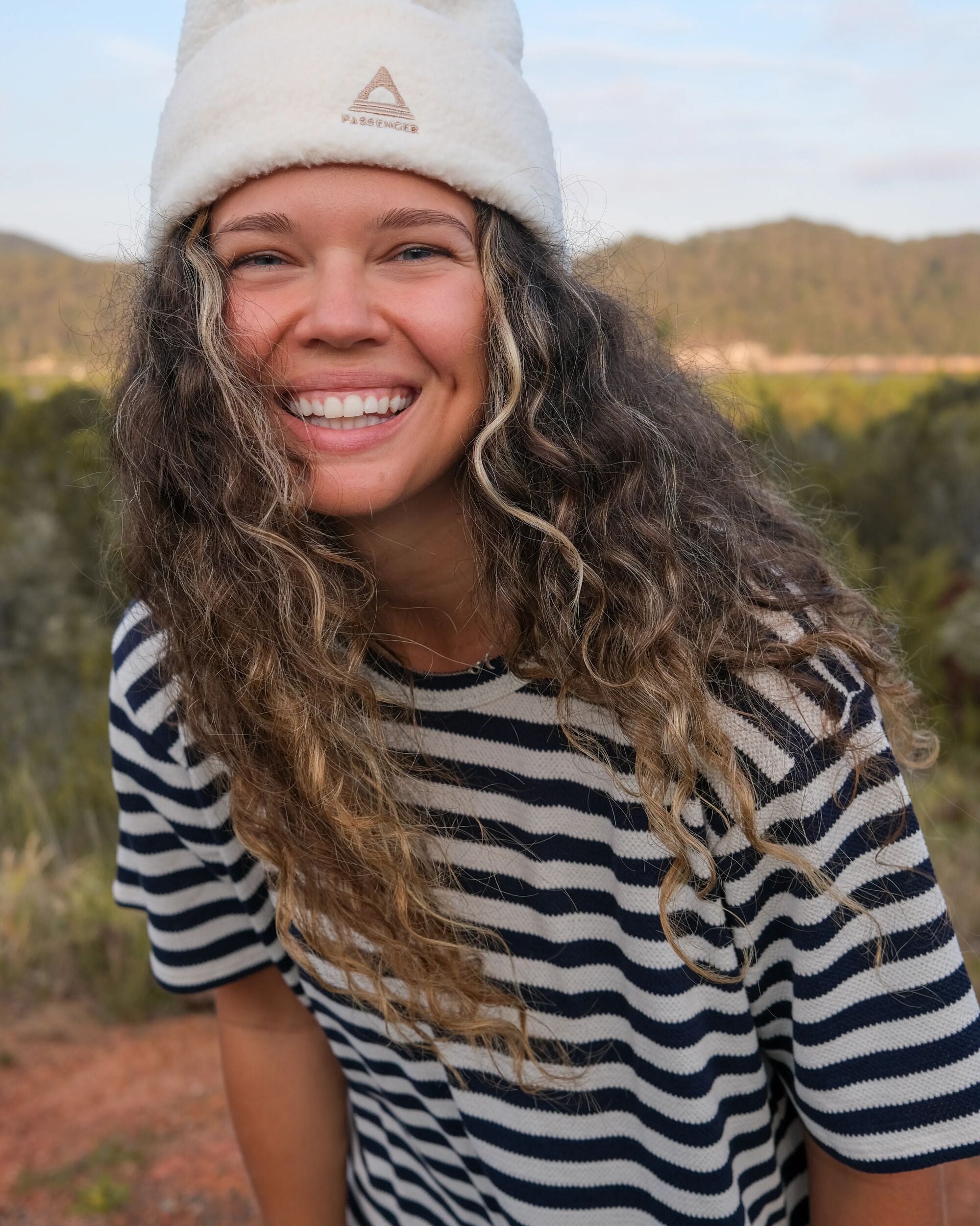 Panorama Recycled Cotton T-Shirt - Deep Navy - Lifestyle