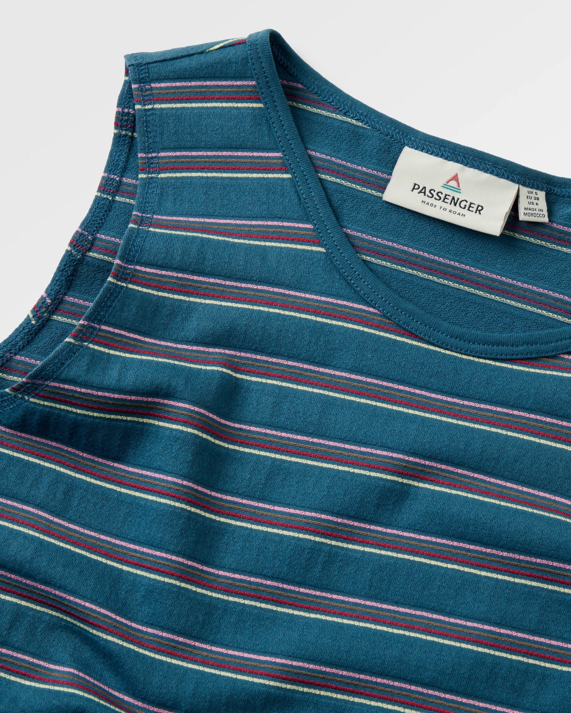 Retro Vibes Vest  - Dark Denim Stripe - Flatlay