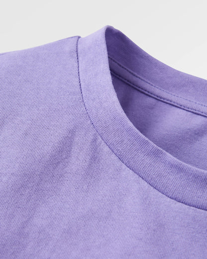 Outlook Recycled Cotton Oversized T-Shirt - Retro Purple - Flatlay