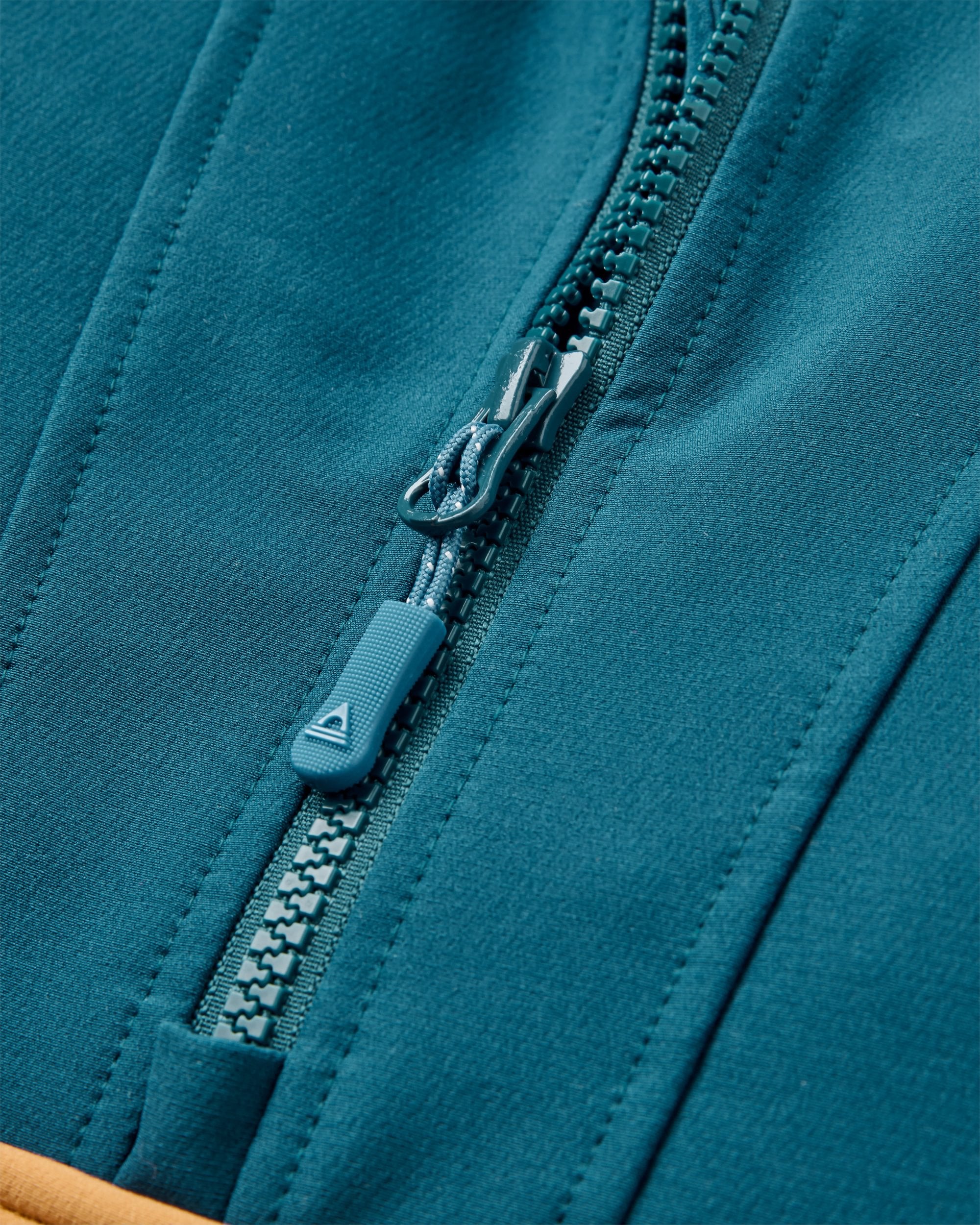 Ocean Recycled Softshell Anorak - Retro Blue/Tidal Blue - Flatlay
